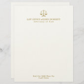 WET KANTOOR | Elegant goud Briefhoofd (Voorkant / Achterkant)