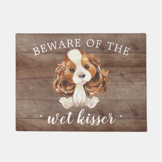 Wet Kisser Cavalier King Charles Spaniel Door Mat (Voorkant)