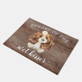 Wet Kisser Cavalier King Charles Spaniel Door Mat (Schuin)