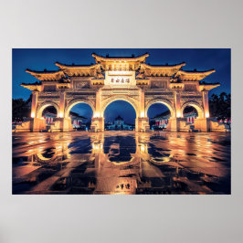 Wet Liberty Arch Poster