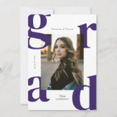 Wet Moderne Klasse van 2024 Afstuderen Uitnodiging (Voorkant)