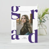 Wet Moderne Klasse van 2024 Afstuderen Uitnodiging (Staand voorkant)