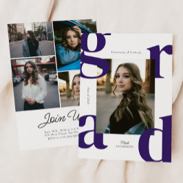 Wet Moderne Klasse van 2024 Afstuderen Uitnodiging