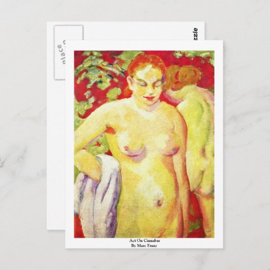 Wet op Cinnabar door Marc Franz Briefkaart (Voorkant / Achterkant)