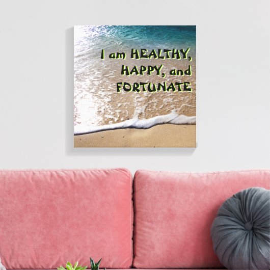 Wet op de aanloopband canvas afdruk (Insitu (Woonkamer))