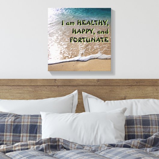 Wet op de aanloopband canvas afdruk (Insitu (Slaapkamer))