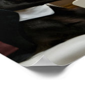 wet op de kattenpiano-lounge poster (Hoek)