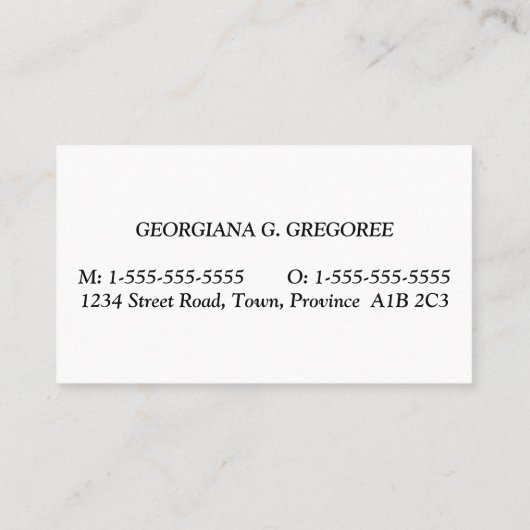 Wet op de mens en de dapper - Professioneel Visite Visitekaartje (Achterkant)