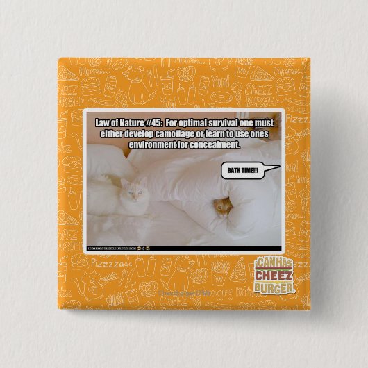 Wet op de Natuur #45 Vierkante Button 5,1 Cm (Voorkant)