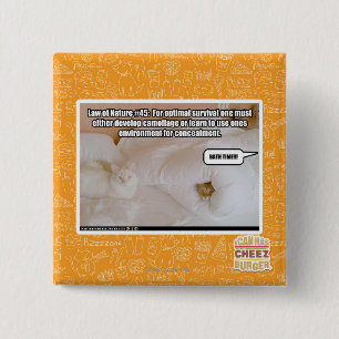 Wet op de Natuur #45 Vierkante Button 5,1 Cm