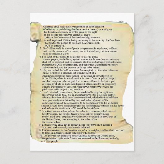 wet op de rechten briefkaart (Voorkant)