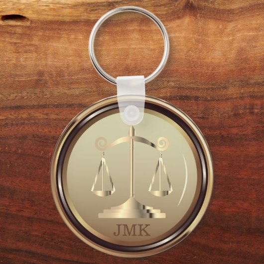 Wet op de rechterlijke macht - Golden Sleutelhange Sleutelhanger (Voorkant)
