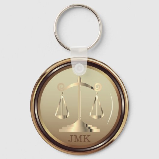 Wet op de rechterlijke macht - Golden Sleutelhange Sleutelhanger (Achterkant)