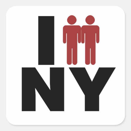 Wet op het homohuwelijk in New York Vierkante Sticker (Voorkant)