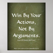 Wet op rijkdom gewonnen door uw acties Groen Poster (Voorkant)