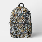 Wet Rocks Natuur Fotografie Stones Bedrukte Rugzak (Voorkant)