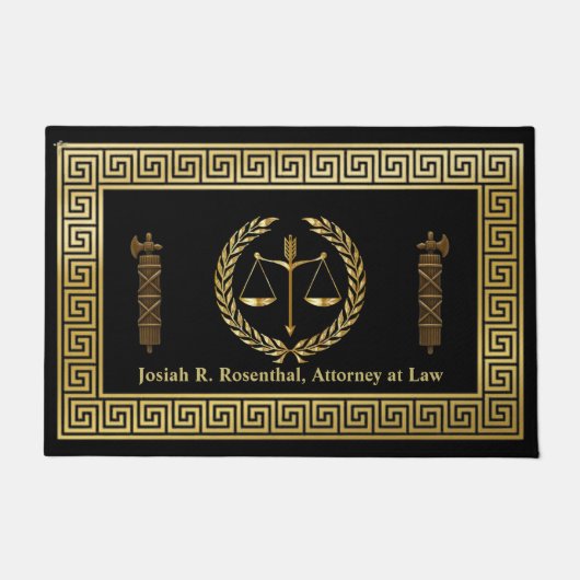 Wet schalen lauwerkrans Griekse sleutel fasces adv Deurmat (Voorkant)