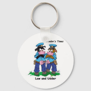 Wet & Udder Funny Koe Cartoon Gifts, Collectibles Sleutelhanger