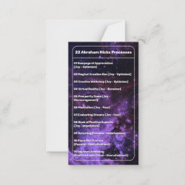 Wet van Aantrekking 22 Processen Lijst Galaxy Pock Notitiekaartje