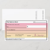 Wet van aantrekking Cute Roze Vinkje Plat Kaartje (Voorkant / Achterkant)