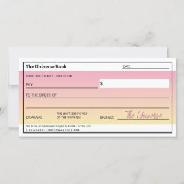 Wet van aantrekking Cute Roze Vinkje Plat Kaartje