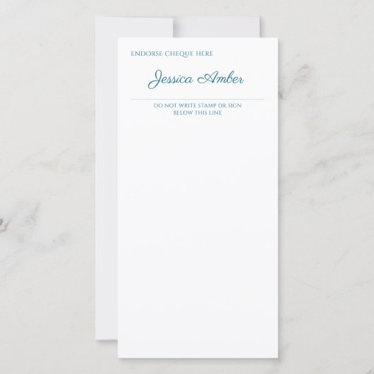 Wet van Aantrekking Elegant Blue Abundance Check (Achterkant)