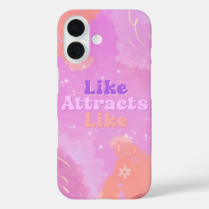 Wet van Aantrekking Motiverend Inspirerend Roze iPhone 16 Hoesje