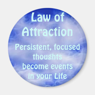 WET VAN AANTREKKING Positief gedacht Magnet