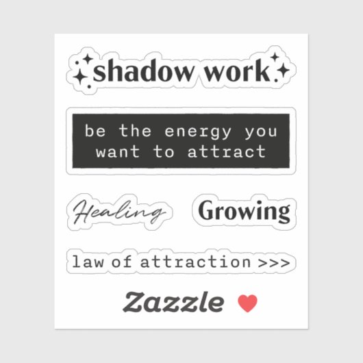 Wet van aantrekkingscitaten sticker (Vel)