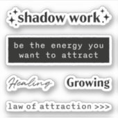 Wet van aantrekkingscitaten sticker (Voorkant)