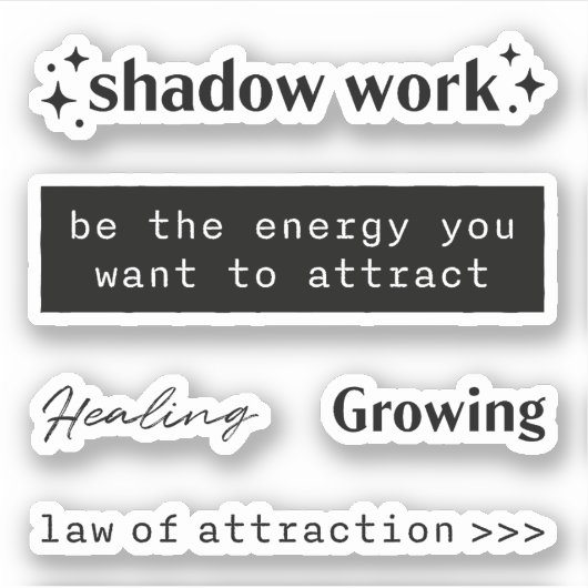 Wet van aantrekkingscitaten sticker (Voorkant)