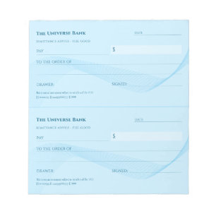 Wet van Aantrekkingskracht Elegante Blauwe Blanco  Notitieblok