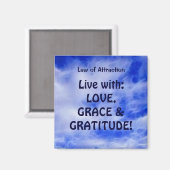 WET VAN AANTREKKINGSKRACHT Positief Denken PMA Mag Magneet (Voorkant / Achterkant)