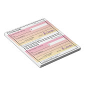 Wet van Aantrekkingskracht Roze Gradiënt Blank Che Notitieblok (Schuin)