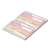 Wet van Aantrekkingskracht Roze Gradiënt Blank Che Notitieblok (Linkerzijde)