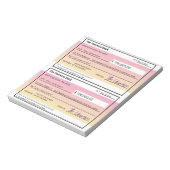 Wet van Aantrekkingskracht Roze Tekst Sjabloon Bla Notitieblok (Linkerzijde)