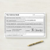 Wet van Aantrekkingskracht Zilveren Glitter Girly  Post-it® Notes (Op bureau)