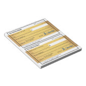 Wet van Attractie Blank Geld Check Goud Notitieblok (Schuin)