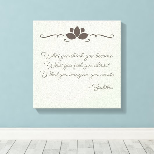 Wet van Attractie Boeddha Wall Art Canvas (Insitu (Houten vloer))