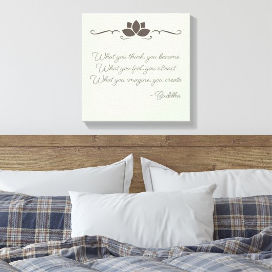 Wet van Attractie Boeddha Wall Art Canvas (Insitu (Slaapkamer))