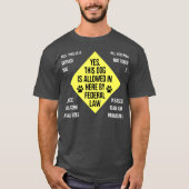 Wet van de eigenaar van Service Dog - Cute Service T-shirt (Voorkant)