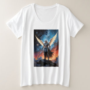 Wet van de Hemel Aartsengel Michaël Grote Maat T-shirt