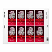 WET VAN DE NACHT,OWL,RODE DRUIVENWAX ZEGELWijn Etiket (Full Sheet)