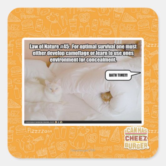 Wet van de Natuur #45 Vierkante Sticker (Voorkant)