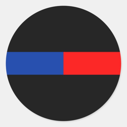 wet van de politie op de blauwe lijn ronde sticker (Voorkant)