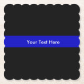 Wet van de politie van Thin Blue Line Kartonnen Onderzetters (Voorkant)