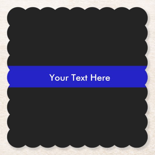 Wet van de politie van Thin Blue Line Kartonnen Onderzetters (Voorkant)