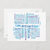 Wet van de Wolk van het Optrekwoord in Blauwe Kleu Briefkaart (Voorkant / Achterkant)