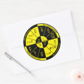 Wet van Ohm - Zwart en Geel Ronde Sticker (Envelop)