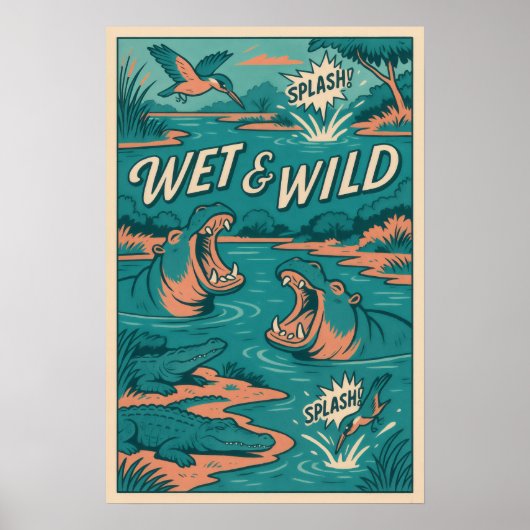 Wet & Wild River Creatures Comic Poster (Voorkant)